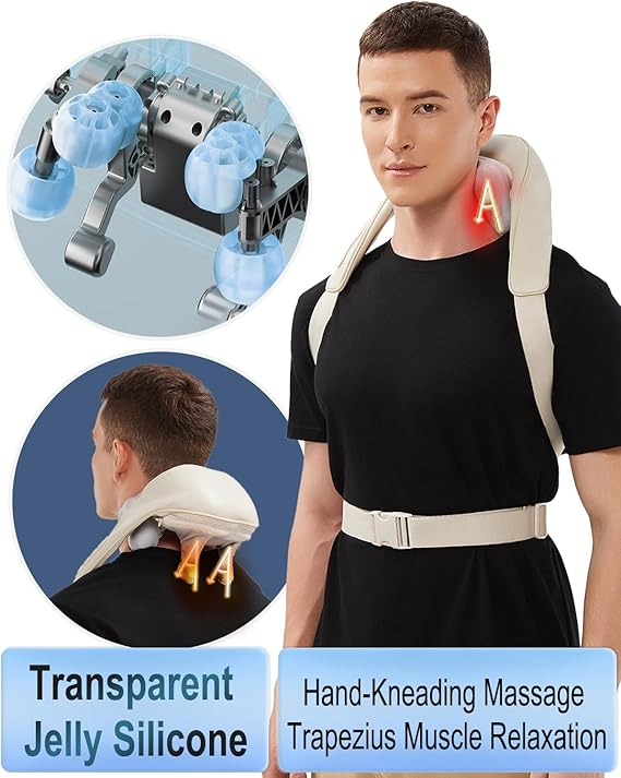 Neck Massager with Heat, Electric Back Massager