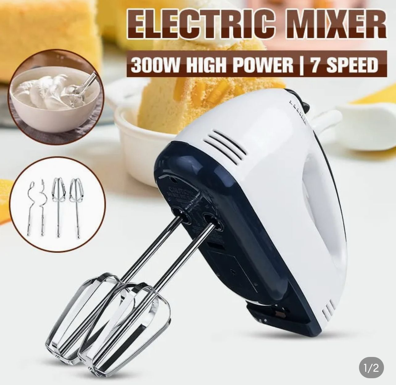 Scarlet 7 Speeds Electric Hand Mixer Beater